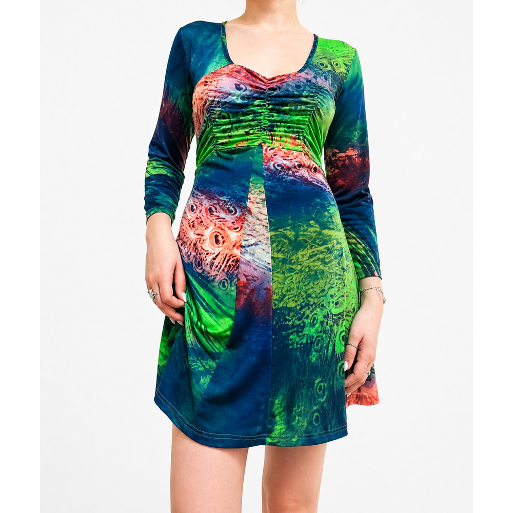 Y2k Colorful Mini Retro Dress
